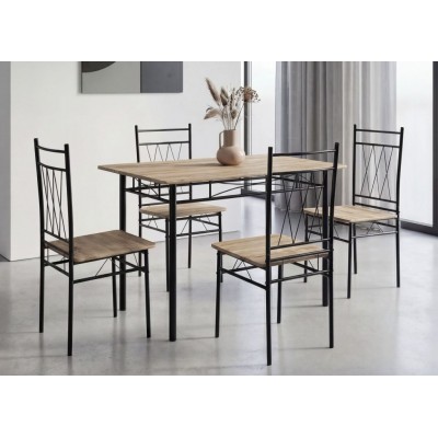 Stalas + 4 kėdės POEMA (21269-13 Sonoma) NAUJIENA